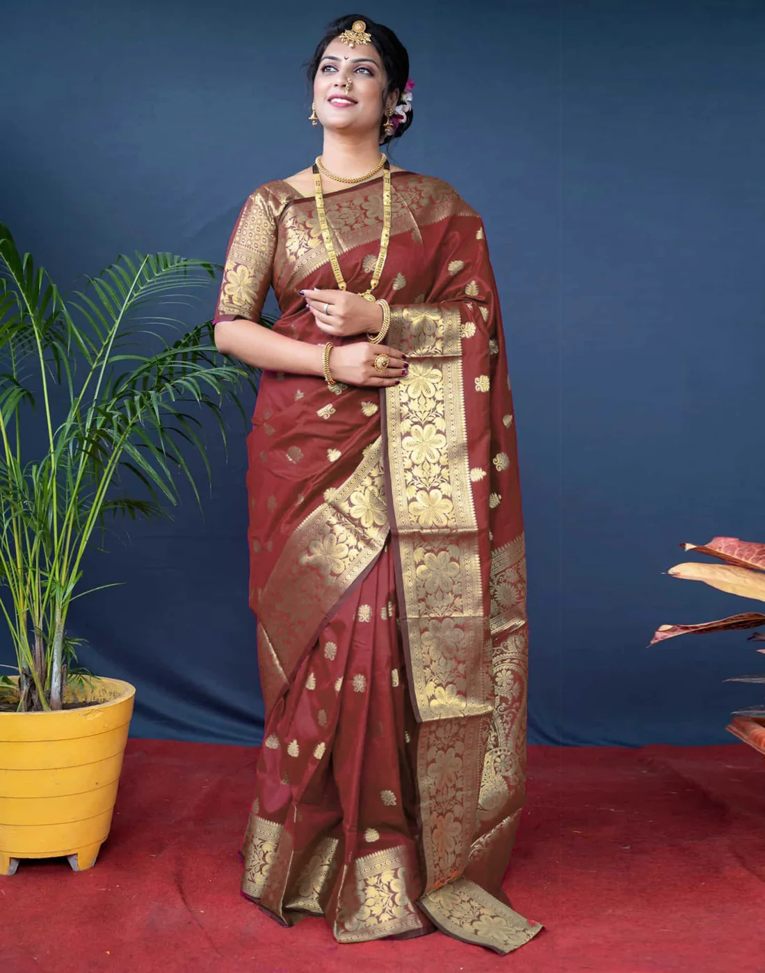 silk woven banarasi saree