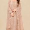 elegant blush pink embroidered ethnic suit